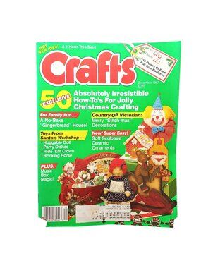 Crafts Magazine December 1987 Christmas Crafting Ideas 50 How-To Projects & Free